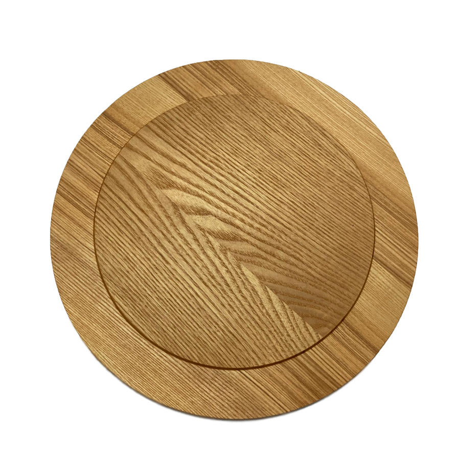 đĩa gỗ tự nhiên hình tròn vành rộng